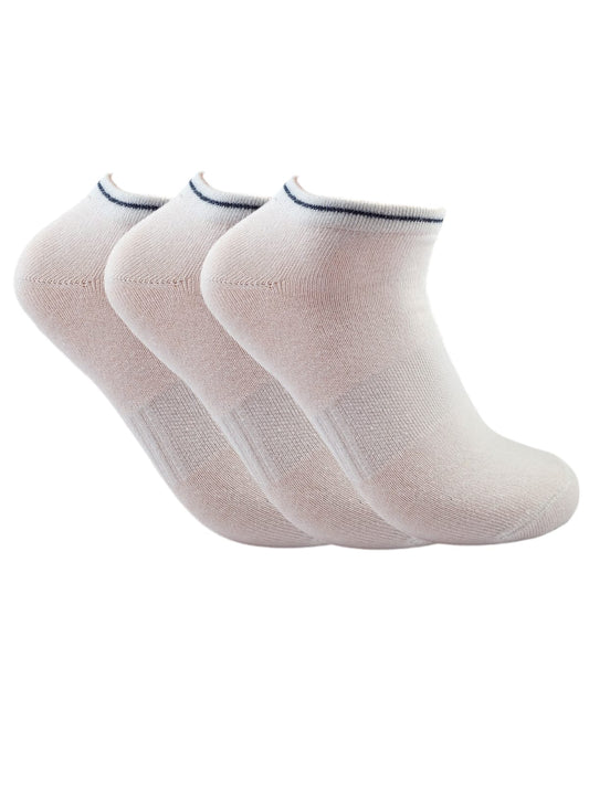 A Pack Of Ankle Socks White, 3 Pieces For Women&KIds