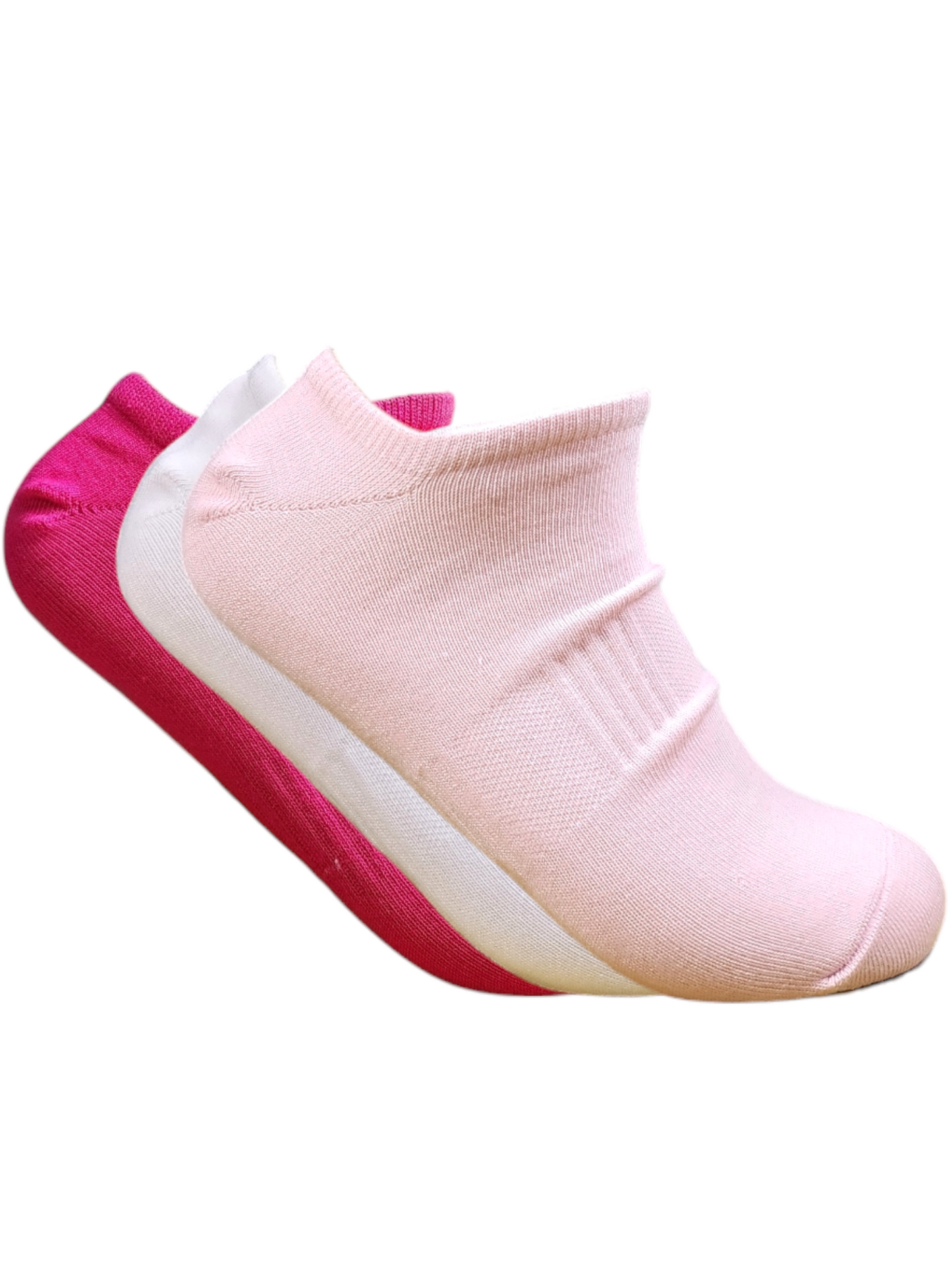 A Pack Of 3 Pieces LowCut Plain Socks Multicolor For Women