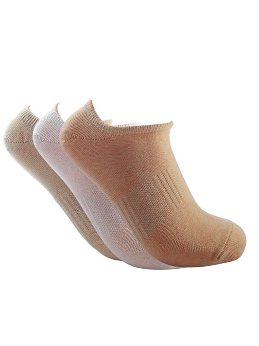A Pack Of 3 Pieces LowCut Printed Socks MultiColoure For Women&Kids