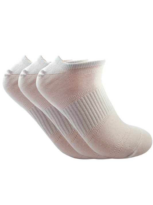 A Pack Of 3 Pieces LowCut Printed Socks White For Men