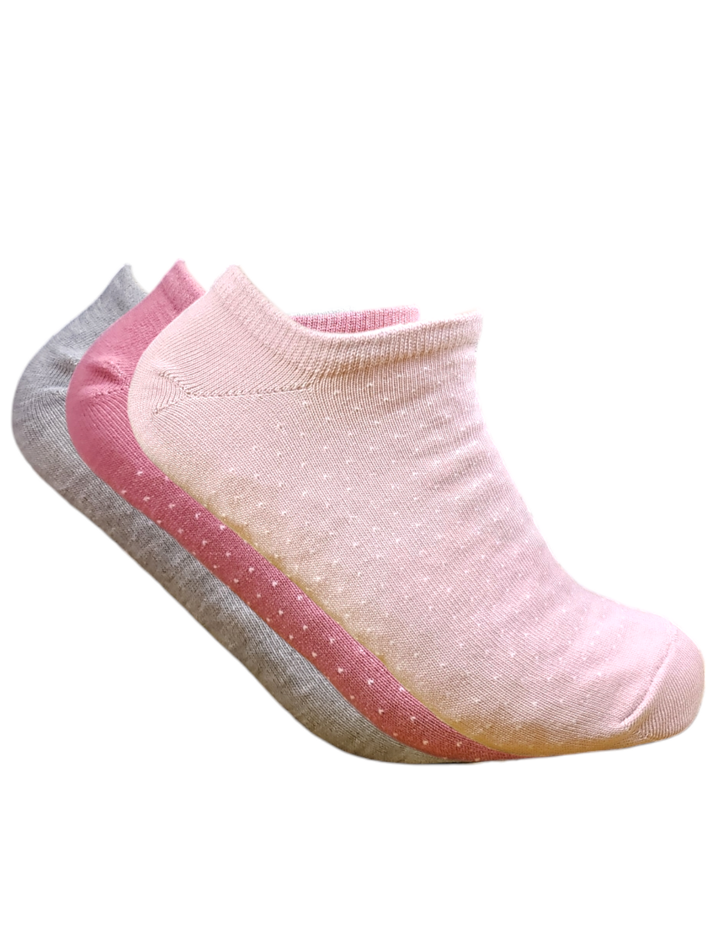 A Pack Of 3 Pieces LowCut Plain Socks Multicolor For Women