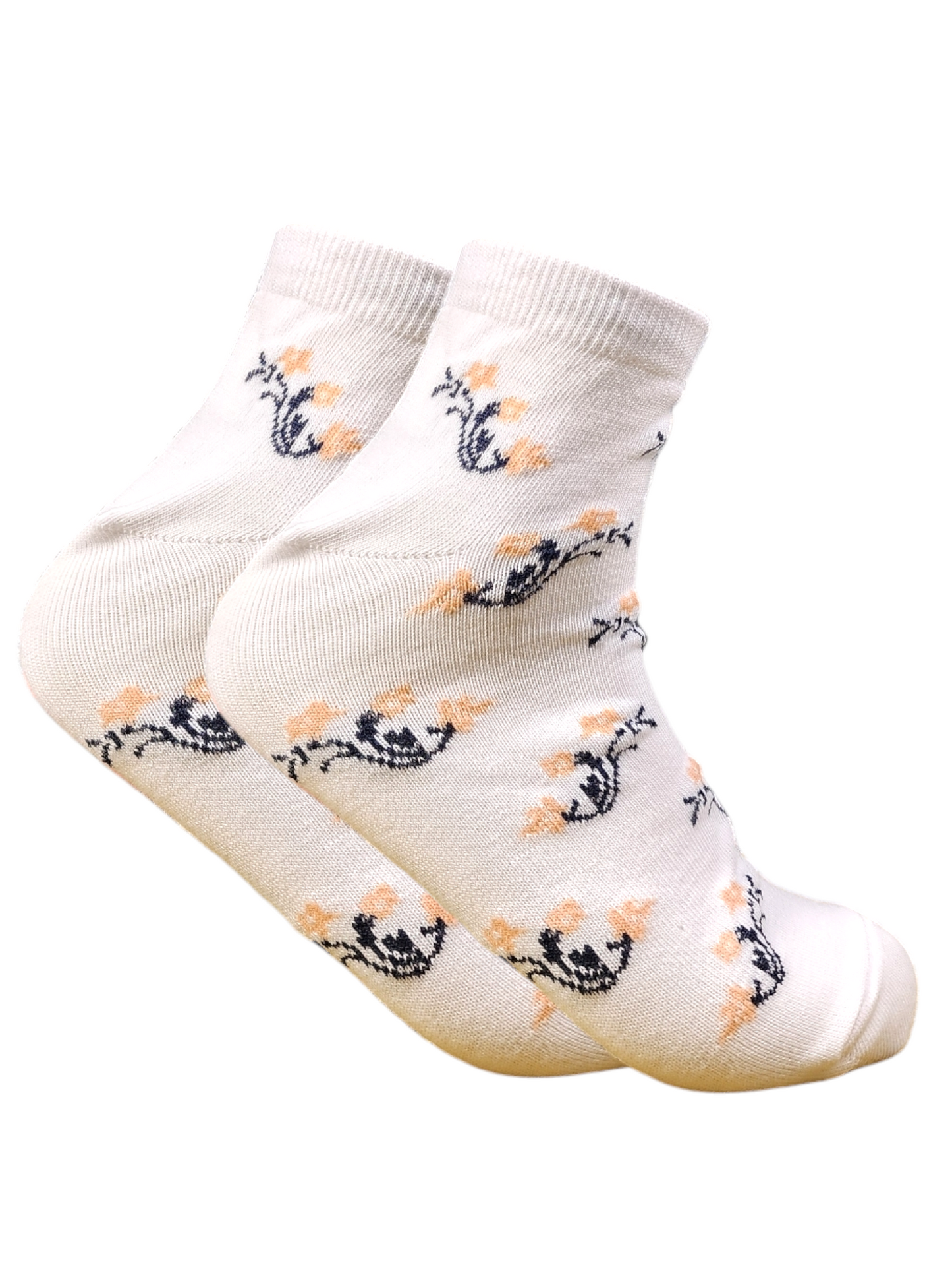 A Pack Of 3 Pieces Printed Short Socks Multicolor