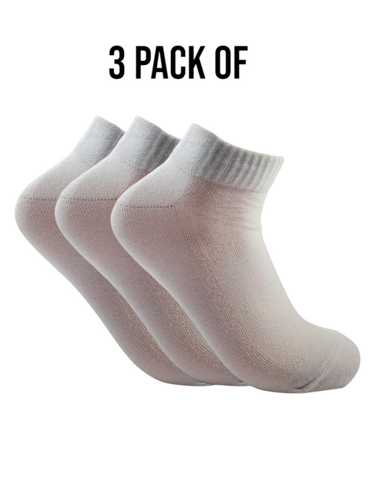 A Pack Of 9 Pieces Contain From ( 9 Ankle Socks) White For Men&Women