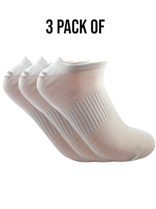 A Pack Of 9 Pieces Contain From ( 9 LowCut Socks) White For Men&Women