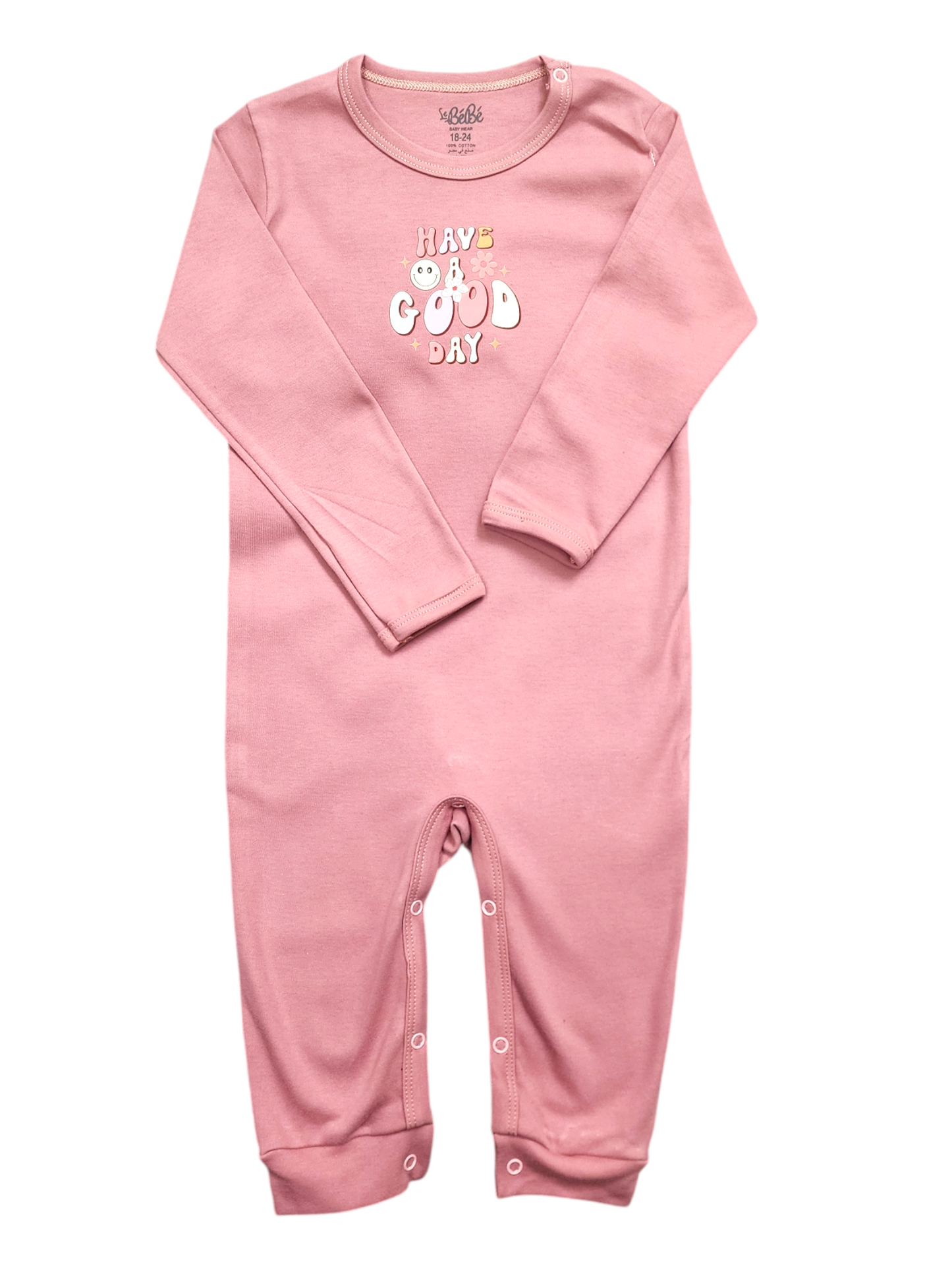 Set Of 1 Piece Comfy Sleep Wear For Baby Cotton 100%