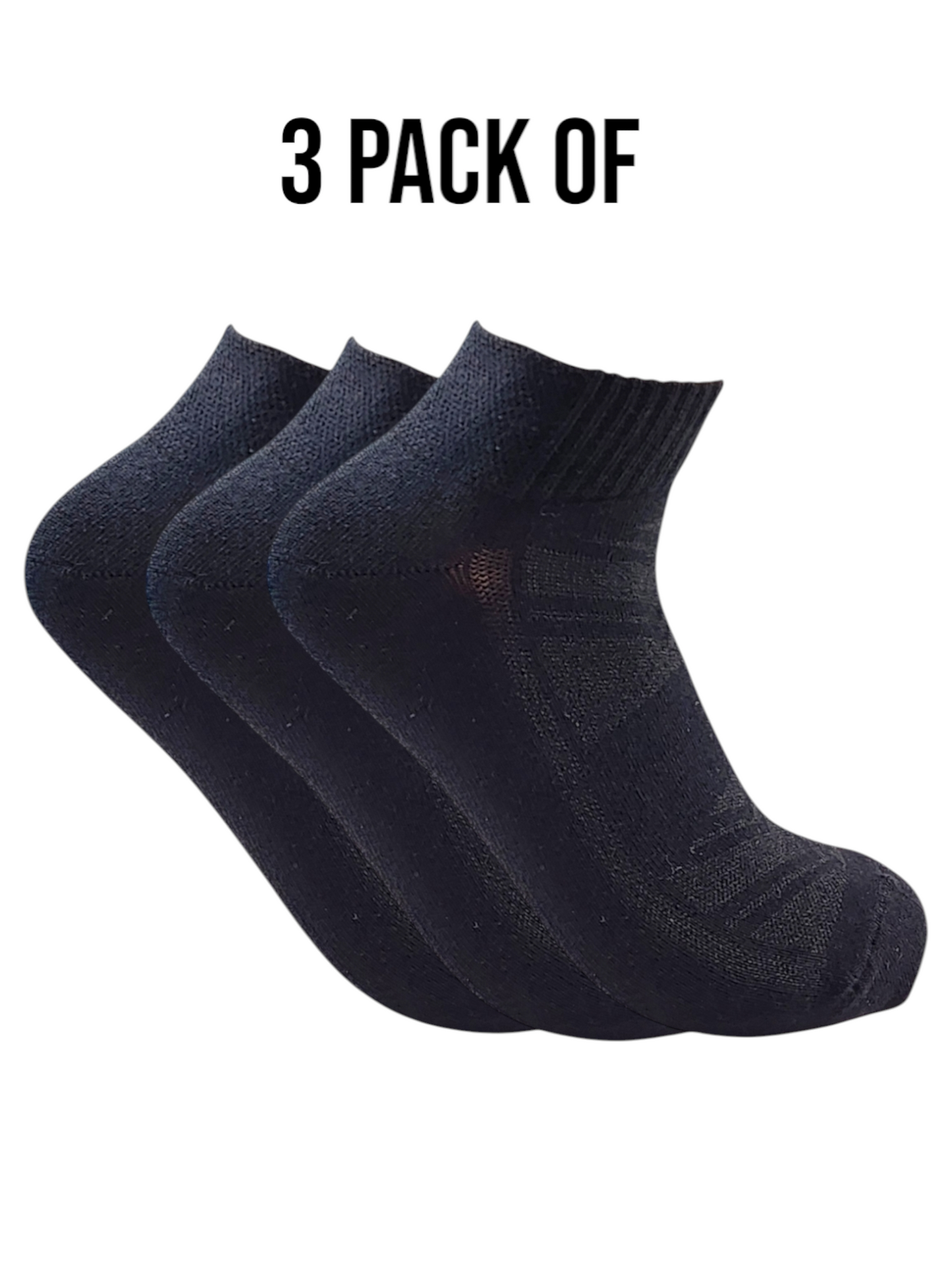 A Pack Of 9 Pieces Contain From ( 9 Ankle Socks) Black For Men&Women