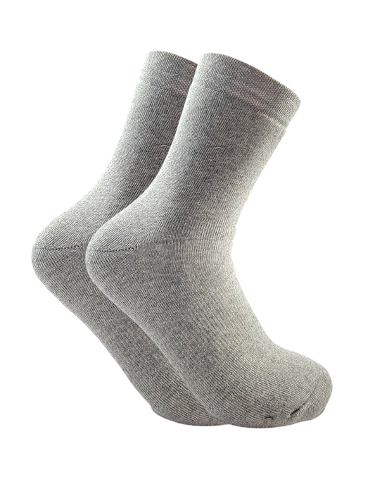 Long Plain Socks Half Terry Grey For Men