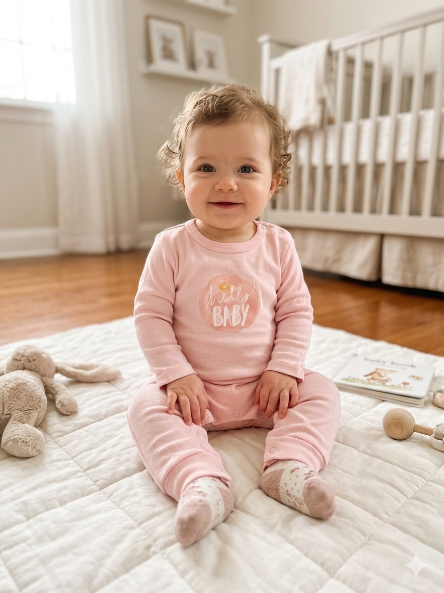 Set Of 1 Piece Comfy Sleep Wear For Baby Cotton 100%