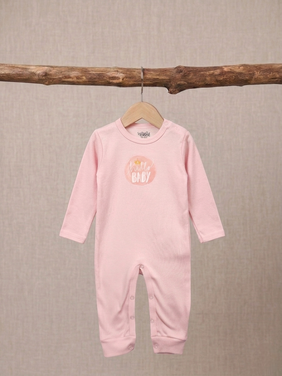 Set Of 1 Piece Comfy Sleep Wear For Baby Cotton 100%